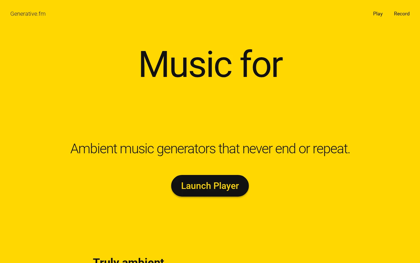 Generative.fm 页面快照
